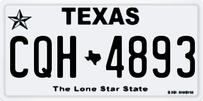 TX license plate CQH4893