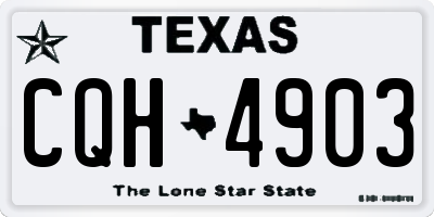 TX license plate CQH4903
