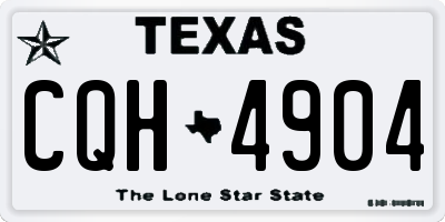 TX license plate CQH4904