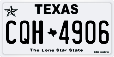 TX license plate CQH4906