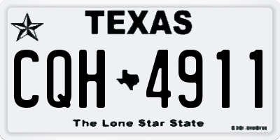TX license plate CQH4911