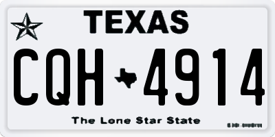 TX license plate CQH4914