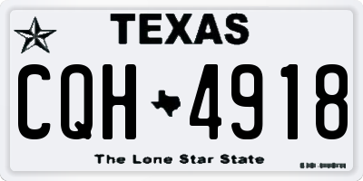 TX license plate CQH4918