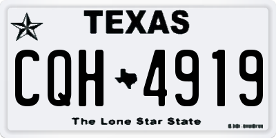 TX license plate CQH4919