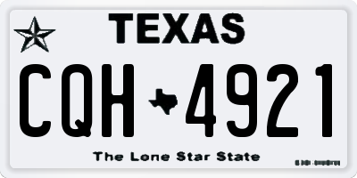 TX license plate CQH4921