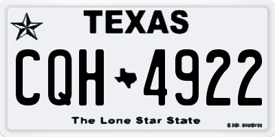 TX license plate CQH4922
