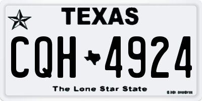 TX license plate CQH4924