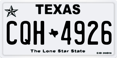 TX license plate CQH4926