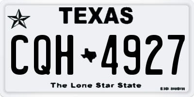 TX license plate CQH4927