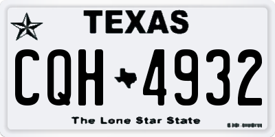 TX license plate CQH4932