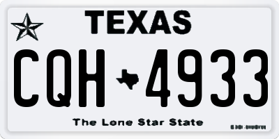 TX license plate CQH4933