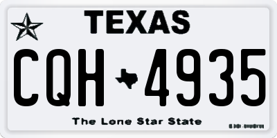TX license plate CQH4935