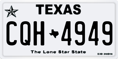 TX license plate CQH4949