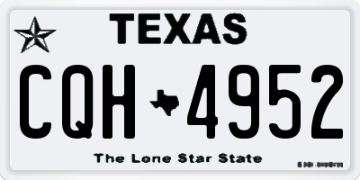 TX license plate CQH4952