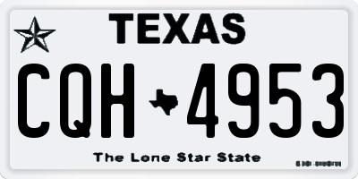 TX license plate CQH4953