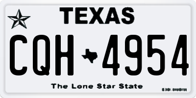 TX license plate CQH4954