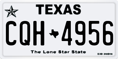 TX license plate CQH4956