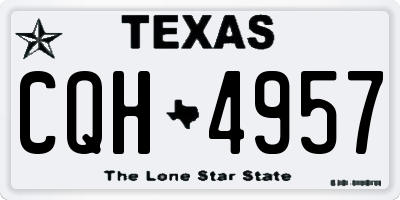 TX license plate CQH4957
