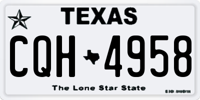 TX license plate CQH4958