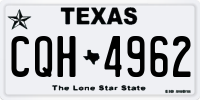 TX license plate CQH4962