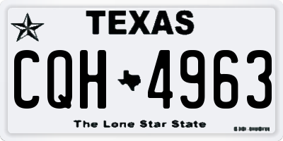 TX license plate CQH4963