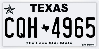 TX license plate CQH4965