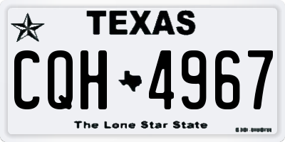 TX license plate CQH4967