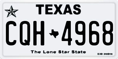 TX license plate CQH4968