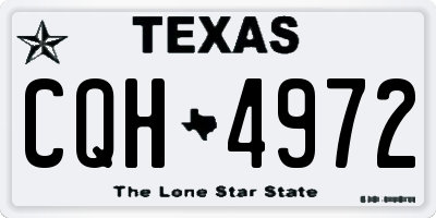 TX license plate CQH4972