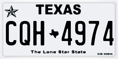 TX license plate CQH4974
