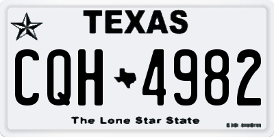 TX license plate CQH4982