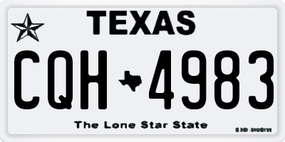 TX license plate CQH4983