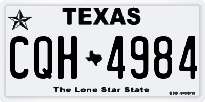 TX license plate CQH4984