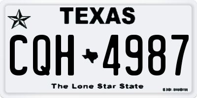 TX license plate CQH4987