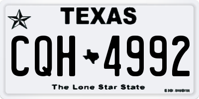 TX license plate CQH4992