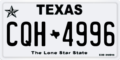 TX license plate CQH4996