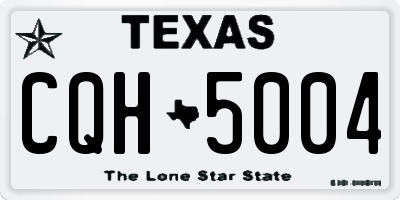 TX license plate CQH5004