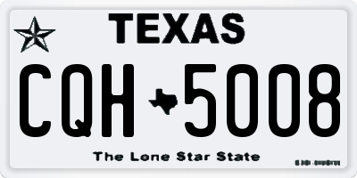 TX license plate CQH5008