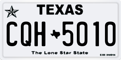 TX license plate CQH5010