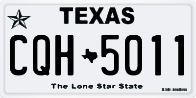 TX license plate CQH5011