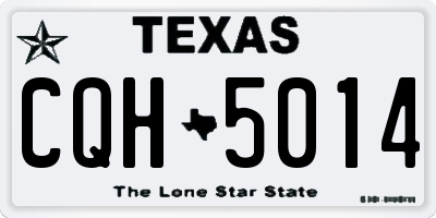TX license plate CQH5014