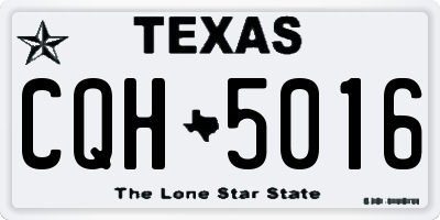 TX license plate CQH5016