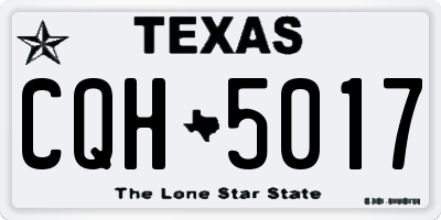 TX license plate CQH5017