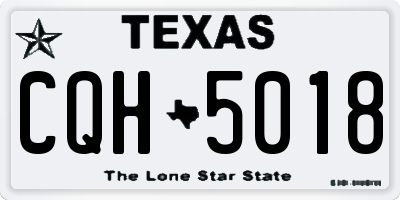TX license plate CQH5018