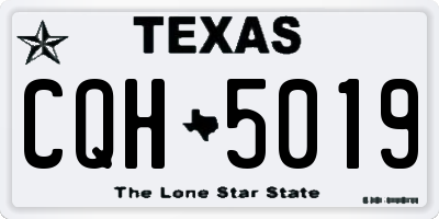 TX license plate CQH5019