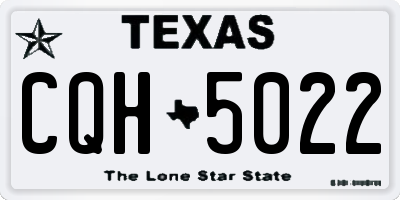 TX license plate CQH5022