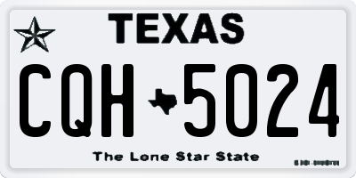 TX license plate CQH5024