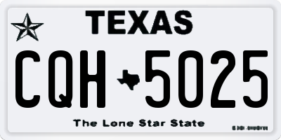 TX license plate CQH5025