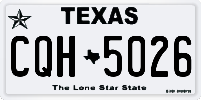 TX license plate CQH5026