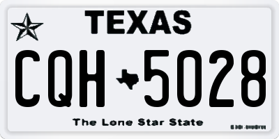 TX license plate CQH5028